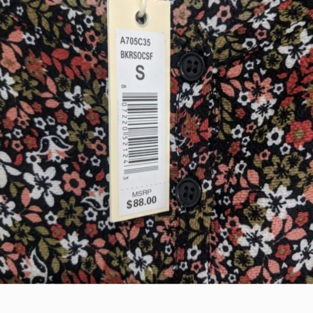 Max Studio Boho Floral Print Long Sleeve Top Cottagecore Size S* - Picture 6 of 16